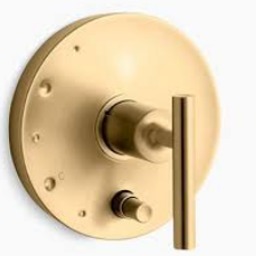 Showerhead, Vibrant Brushed Modern Brass - front_view
