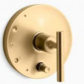Showerhead, Vibrant Brushed Modern Brass - front_view