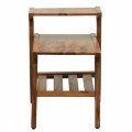 Bruns Solid Wood End Table In Rustic Teak Finish - left_view