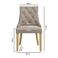 White Round Dining Table With 4 Mink Velvet Dining Chairs - top_view