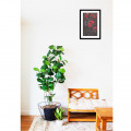 Blooming Petals Wall Poster Large Size Glass Framed - top_view