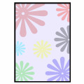 Floral Pattern Glass Framed Wall Poster Large Size - photo