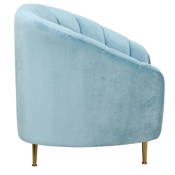 Nara 1 Seater Velvet Sofa In Sky Blue - top_view