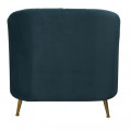 Nara Velvet Sofa In Teal Blue - rear_view