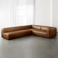 Cocoa L Shape Leather Sofa - photo