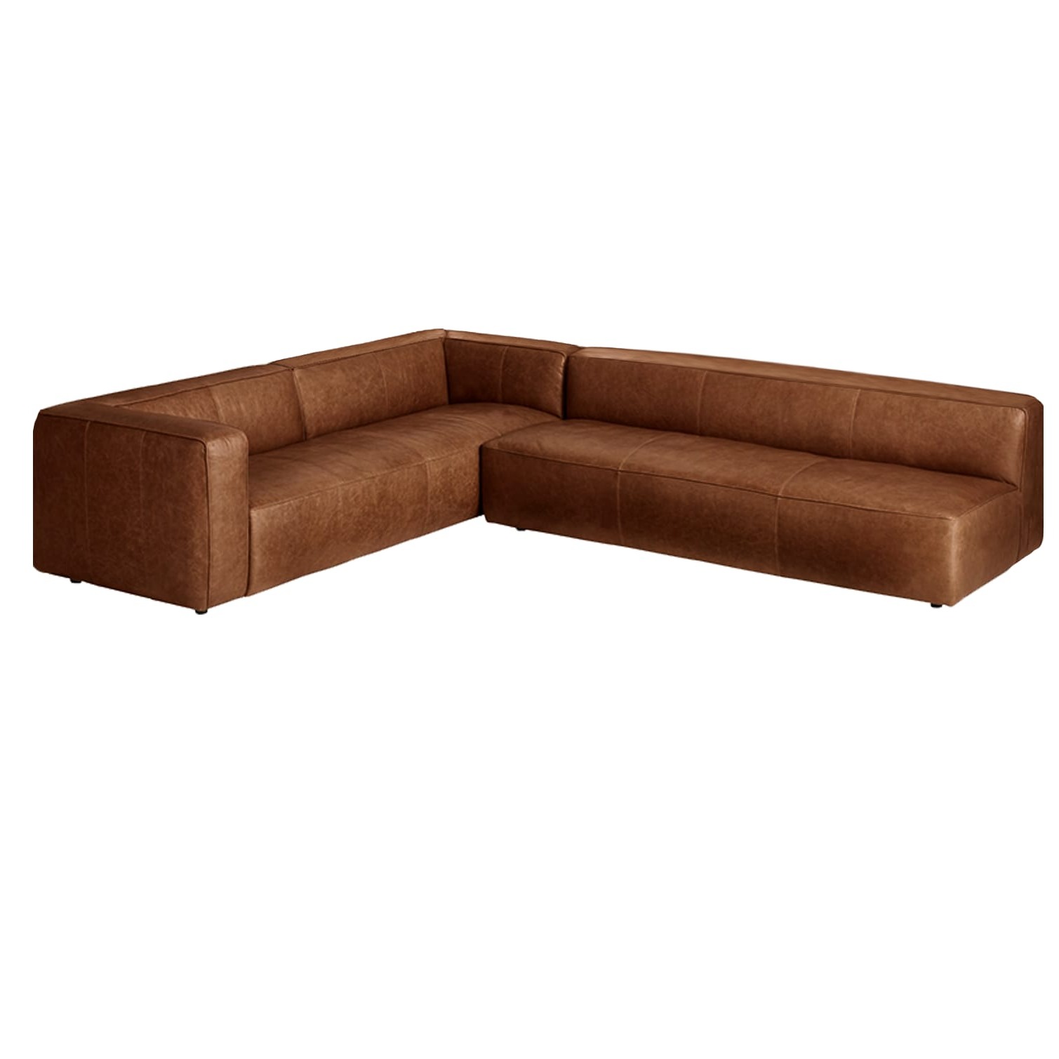 Cocoa L Shape Leather Sofa