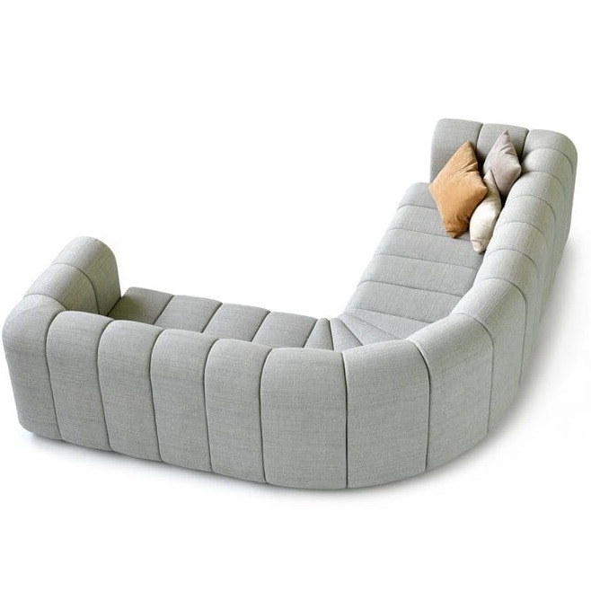 Modular L- Shaped 5 Seater Grey Sofa