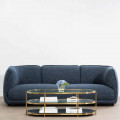 Fujairah 3 Seater Blue Sectional Sofa - photo