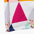 Poly Microfiber Jaipuri Print Double Bedsheet With Pillow Covers - White - rear_view