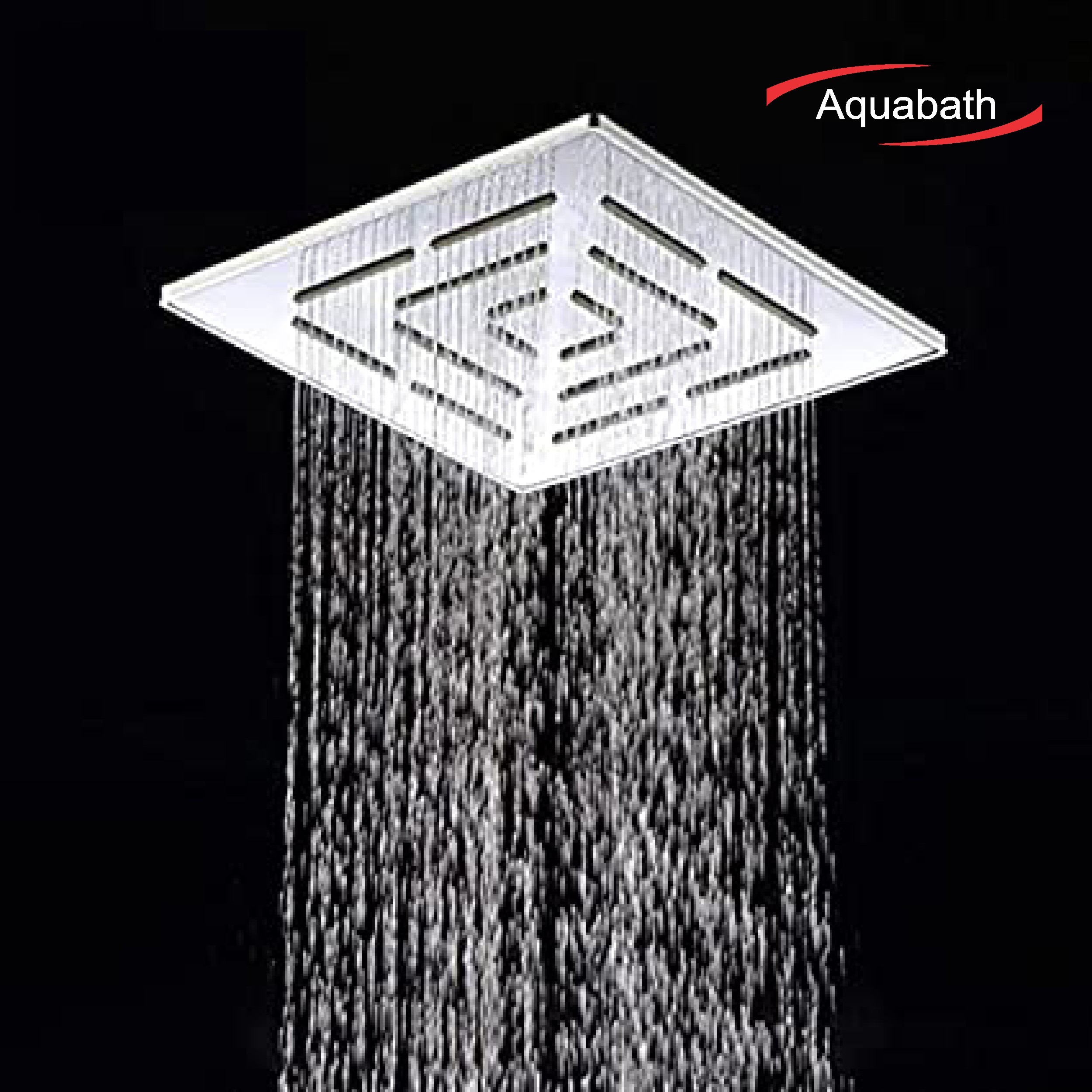 Ultra Slim SS Shower Chrome Finished Head Square - front_view