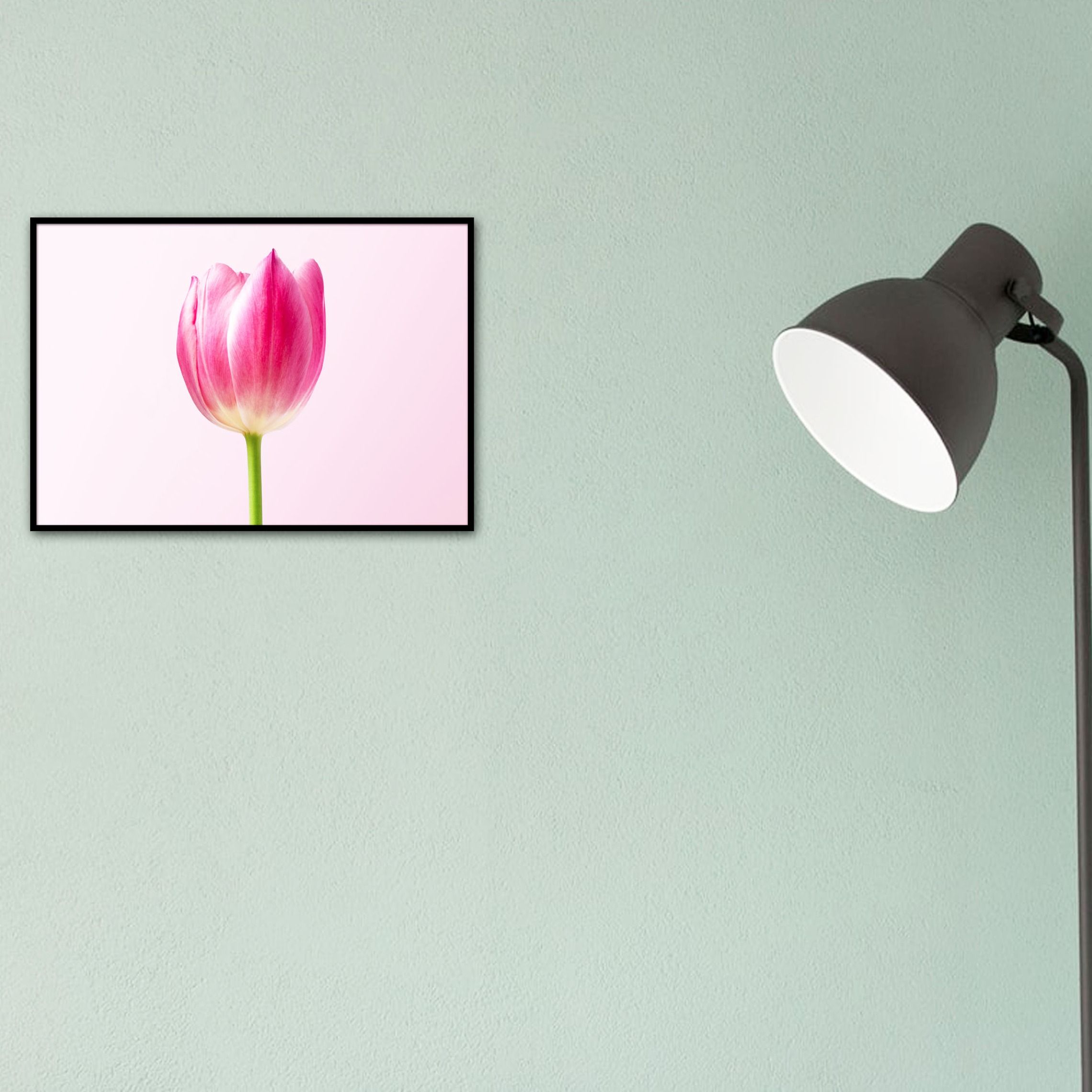Royal Tulips Wall Poster Glass Framed Wall Painting - front_view