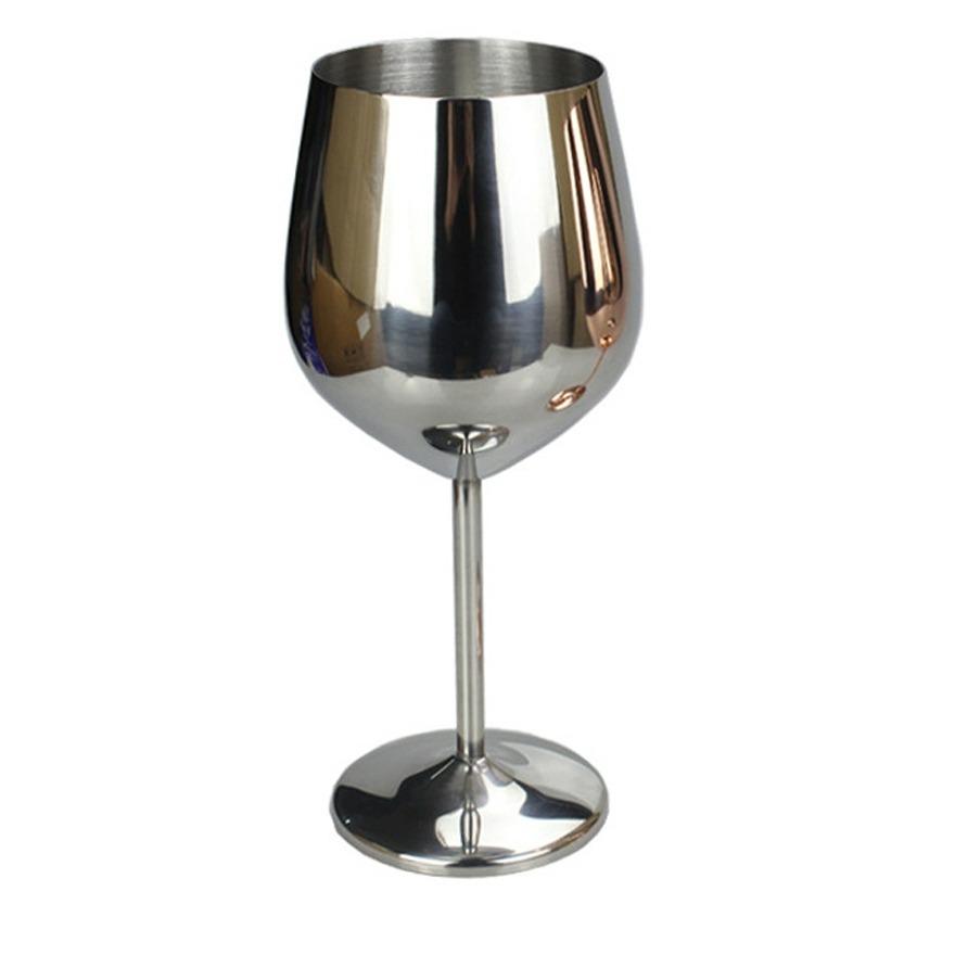 Stainless Steel Goblet Wine Glass (Set of 2).