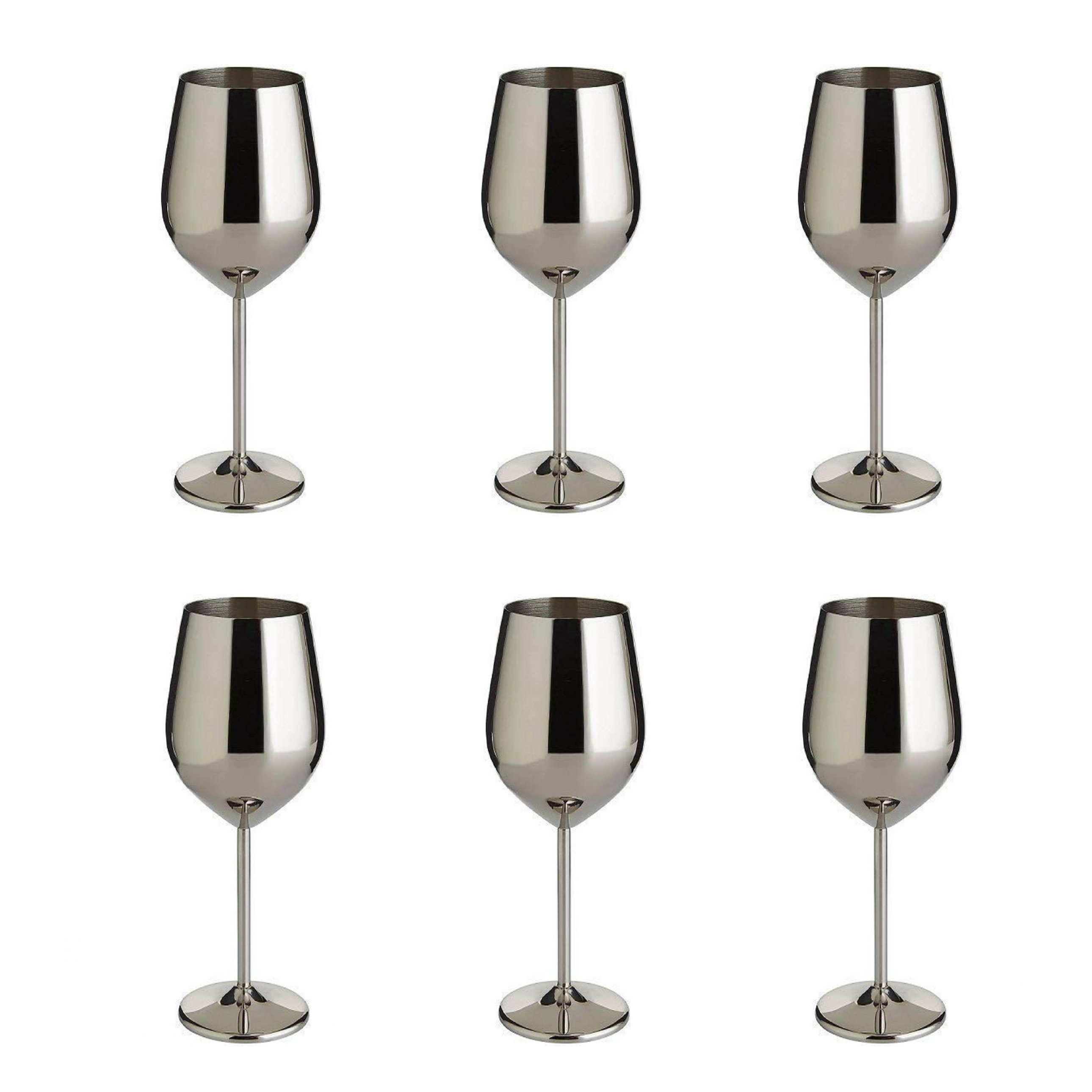 Stainless Steel Wine Goblet (Set of 6 Pieces)