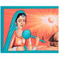 Cotton Double Bedsheet With Pillow Covers Jaipuri Print - Blue - rear_view