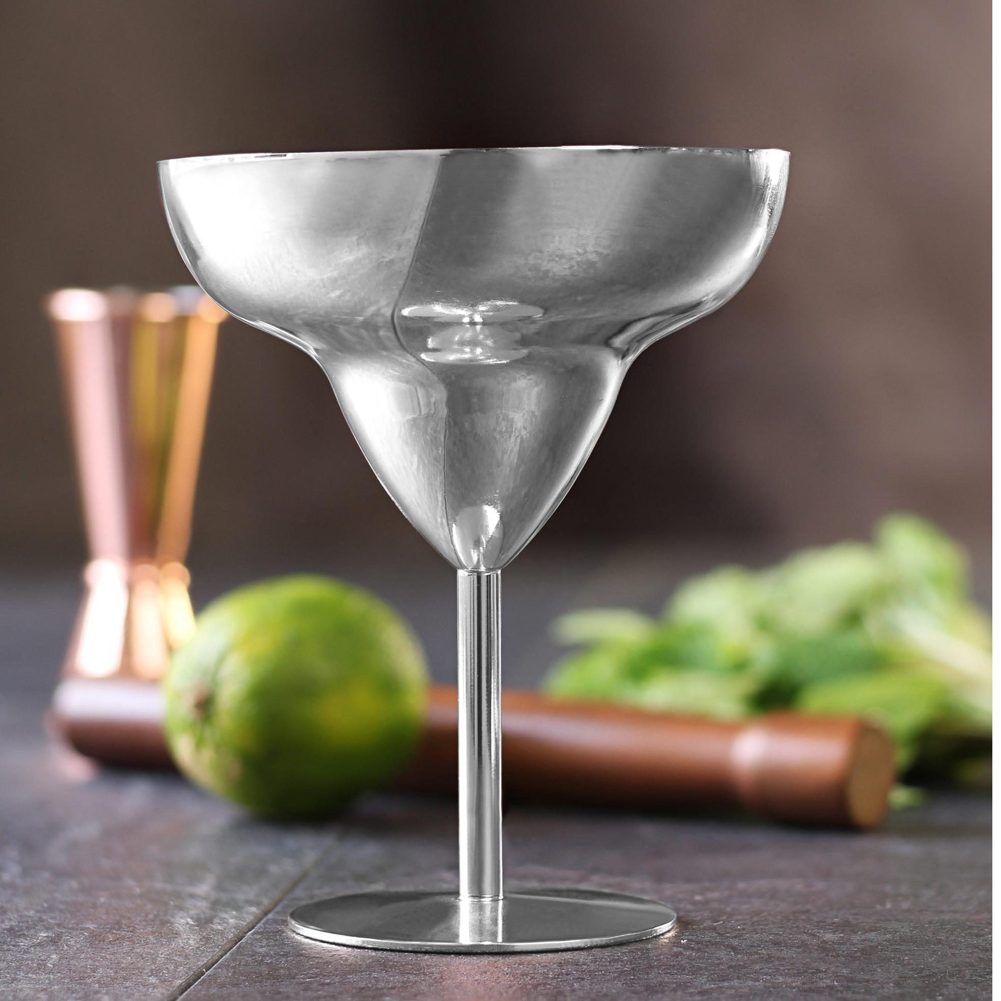 Stainless Steel Margarita Goblet Set of 2