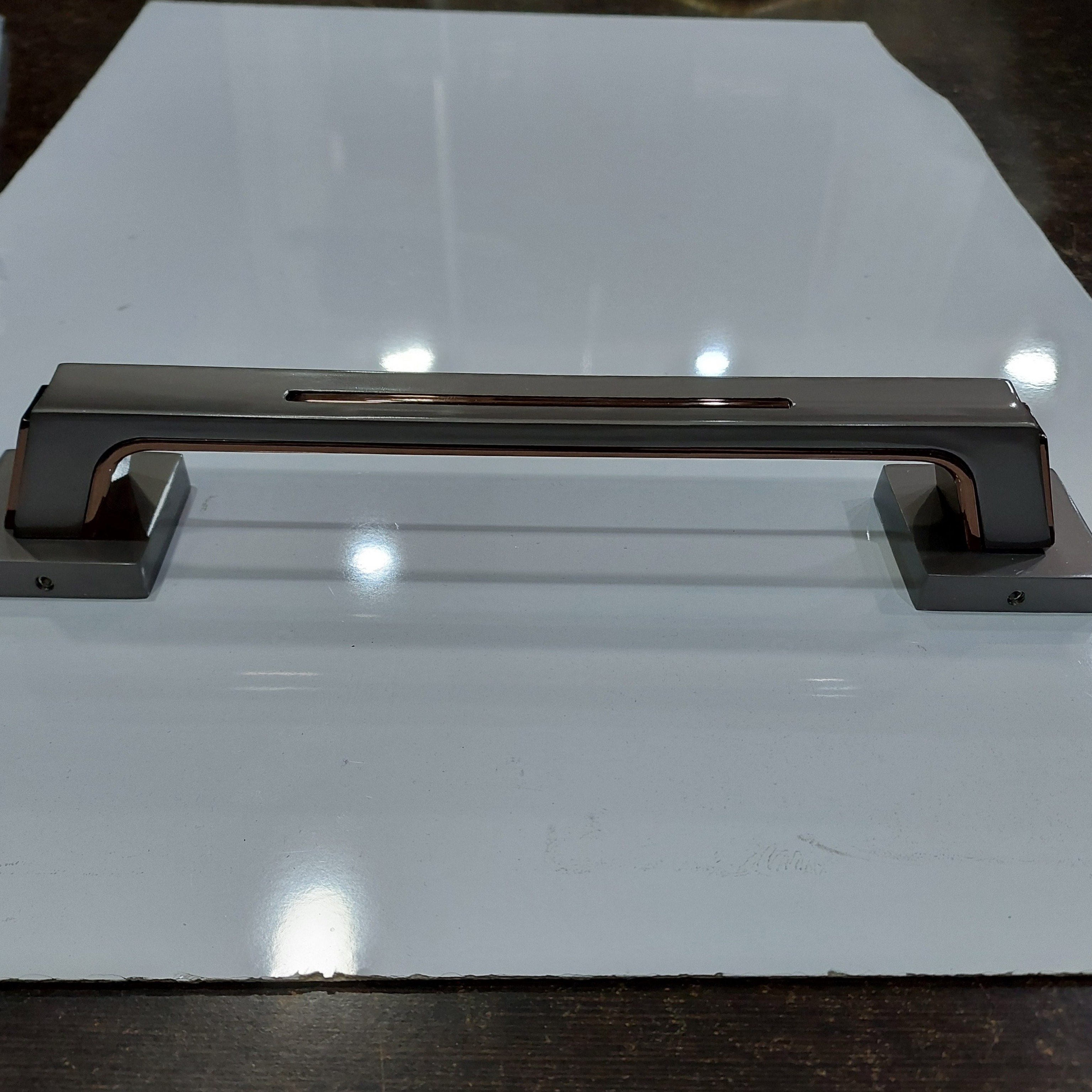 Door Handle 8" Silver Matt Finish (Pack of 2) - top_view