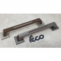 Door Handle 8" Silver Matt Finish (Pack of 2) - left_view