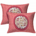 Pure Cotton Double Bedsheet with Pillow Covers Floral Print - Pink - rear_view