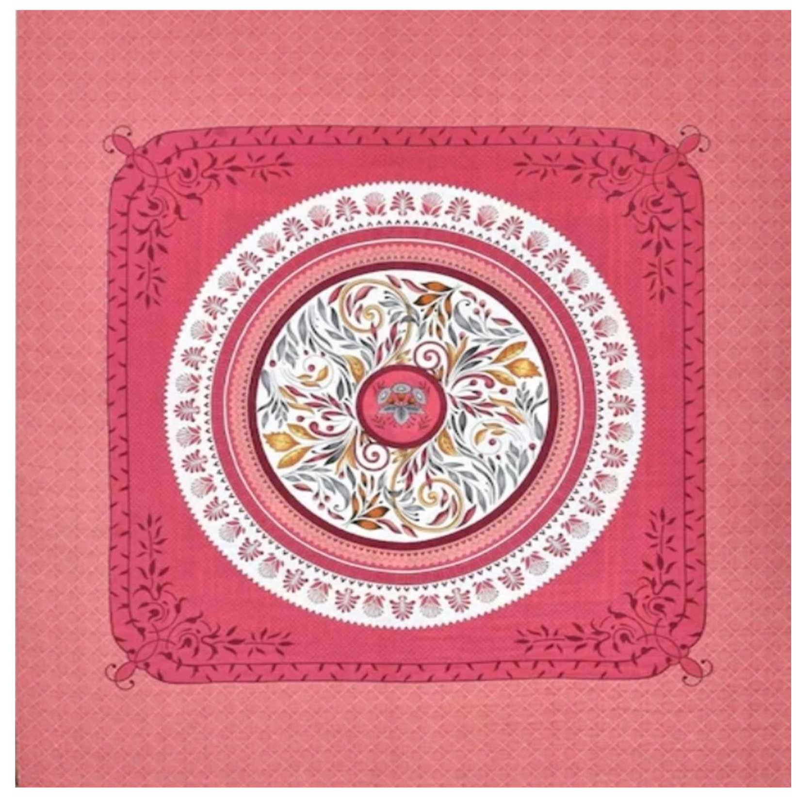 Pure Cotton Double Bedsheet with Pillow Covers Floral Print - Pink