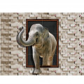 Elephant Mural Ceramic Wall Tile - front_view