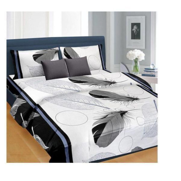 3D Poly Cotton Queen Bed sheet - front_view