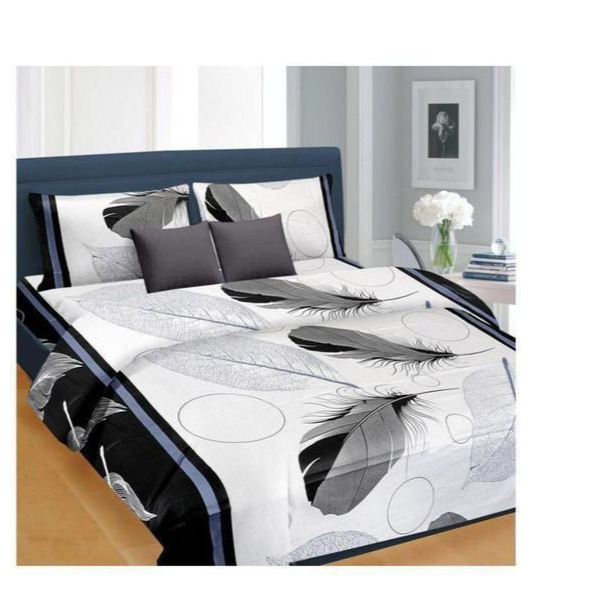 3D Poly Cotton Queen Bed sheet - top_view