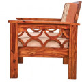 Euclid Single Seater Wooden Sofa - rear_view