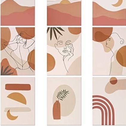Minimalist Panel painting (Set of 9)