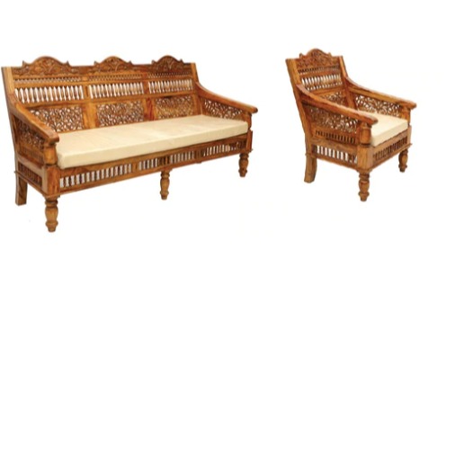 Isla 4 Seater Wooden Sofa Set - top_view