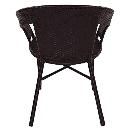 Outdoor Garden Patio Seating Set 1+2 (2 Chairs and 1 Table) (Brown)