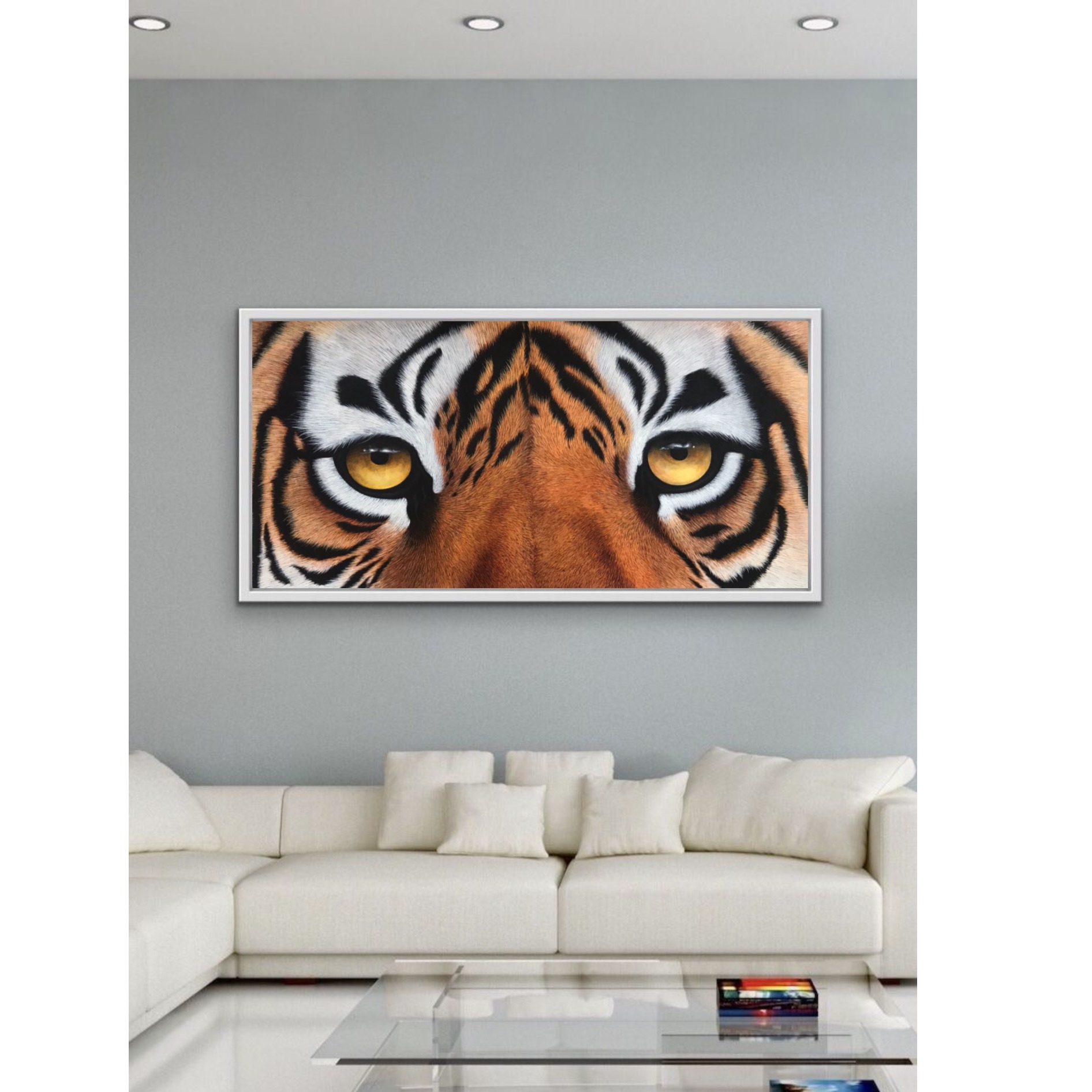 Eyes Of Bengal Tiger Canvas Painting