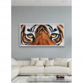 Eyes Of Bengal Tiger Canvas Painting - front_view