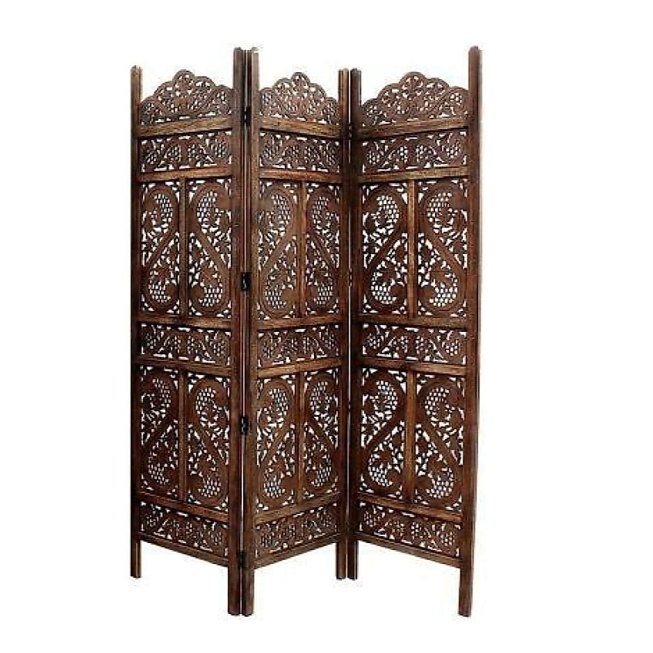 Wooden 3 Panel Partition - top_view