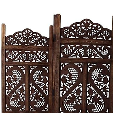 Wooden 3 Panel Partition - left_view