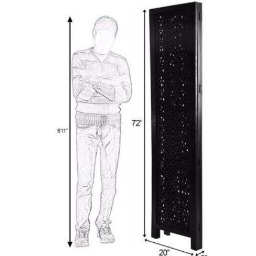 Wooden 3 Panel Partition - right_view