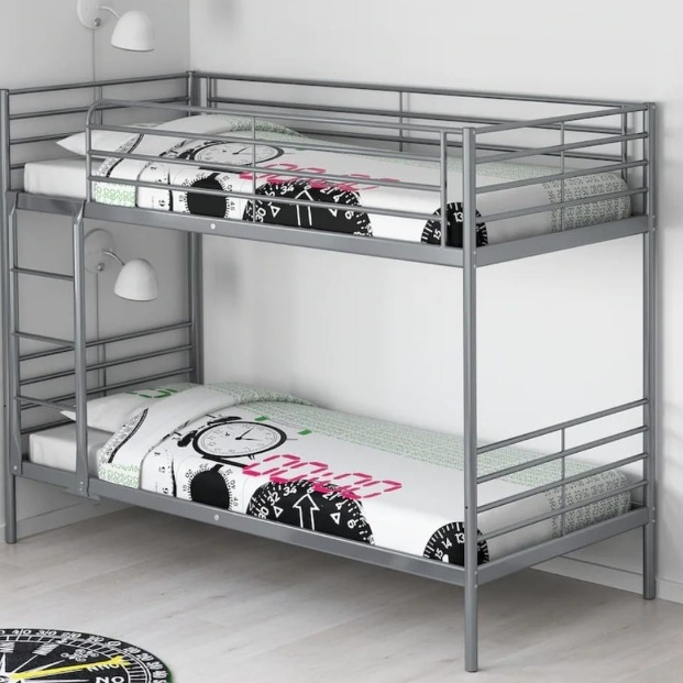 Crater Metal Bunk Bed (Grey)