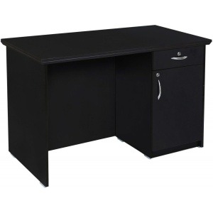 Cedar Office Table With Storage - top_view