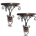 Wrought Iron Shelves Set of 2 Wall Bracket - front_view