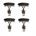 Wrought Iron Shelves Set of 2 Wall Bracket - left_view