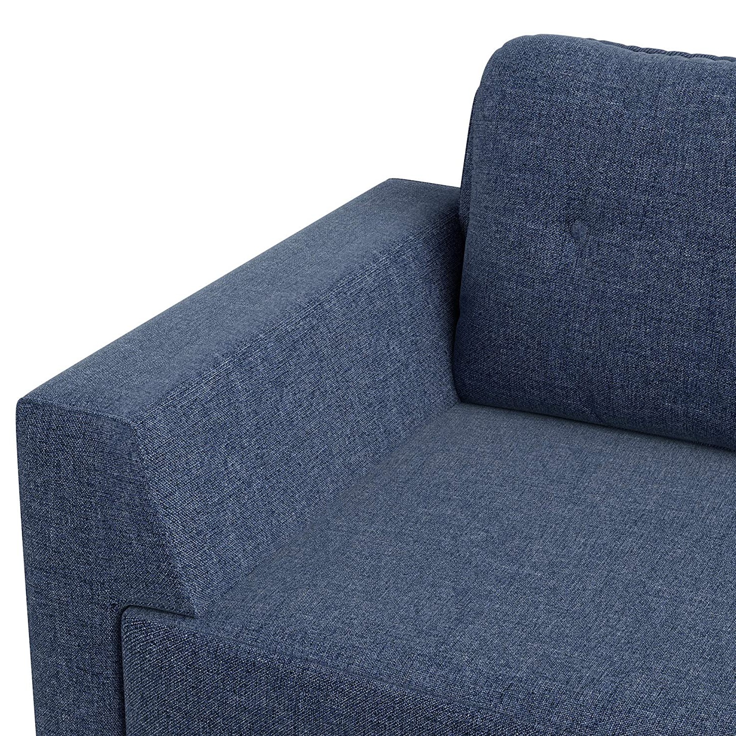 Athens Fabric RHS L Shape Blue Sofa Set