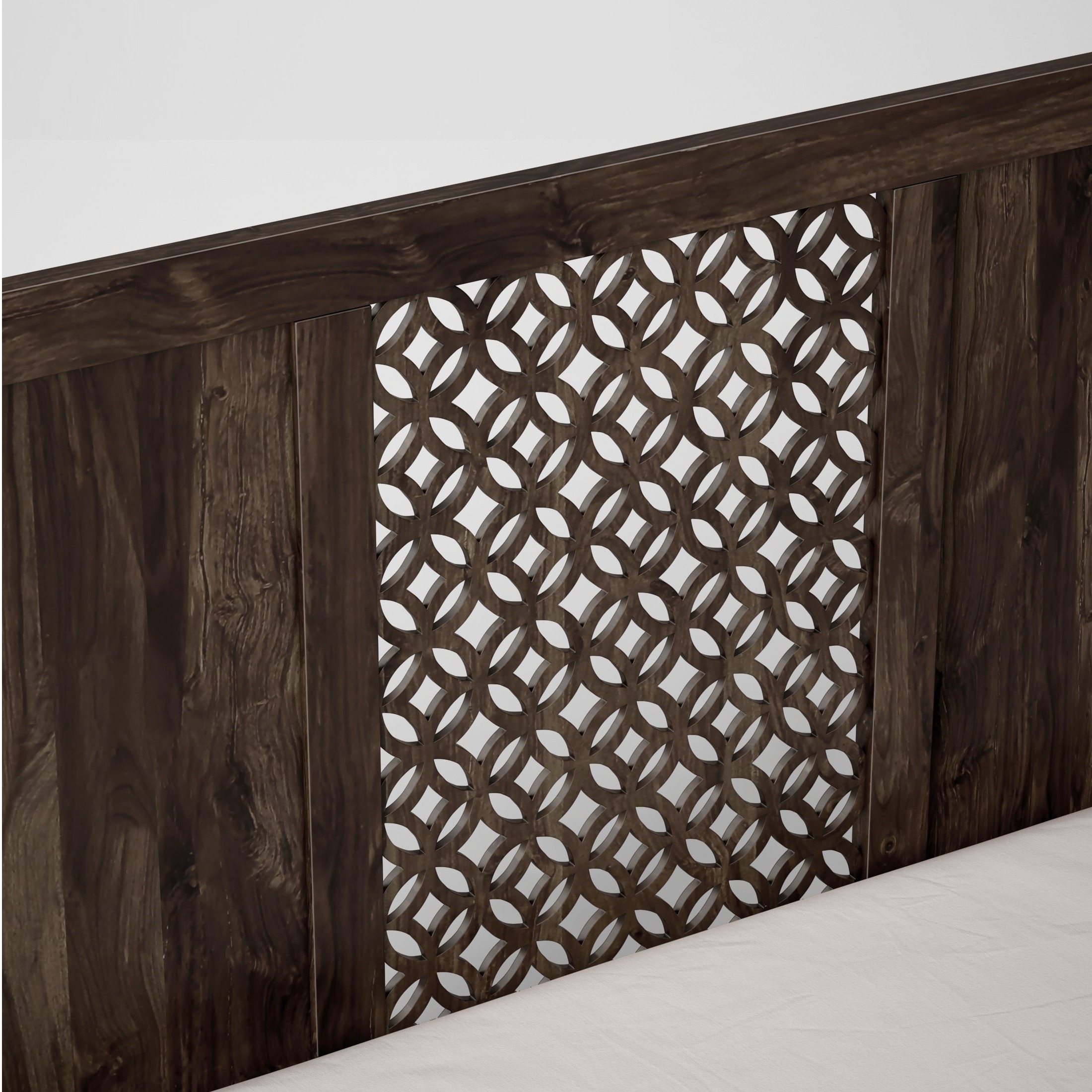 Huron Pure Sheesham Wooden Queen Size Bed