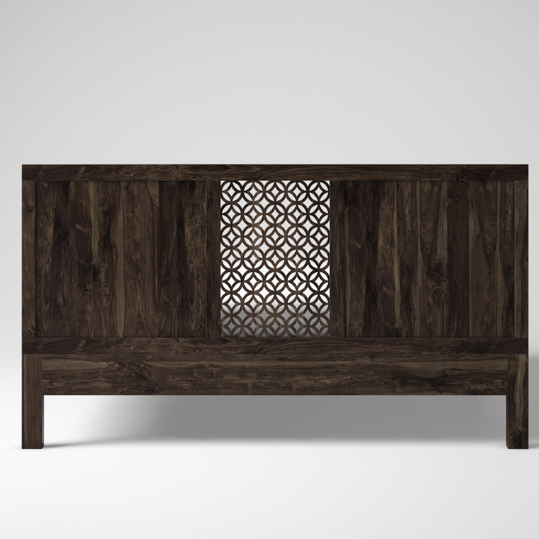 Huron Pure Sheesham Wooden Queen Size Bed