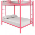 Crater Metal Bunk Bed (Pink) - left_view