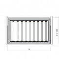 Bergen Pull Out Trousers Rack Clothes Organizers (35x18x2 Inch) - bottom_view