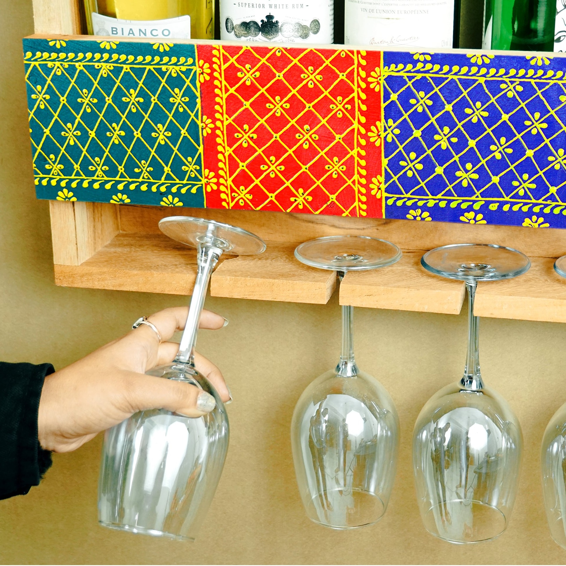 Handcrafted Mini Bar Shelf - top_view