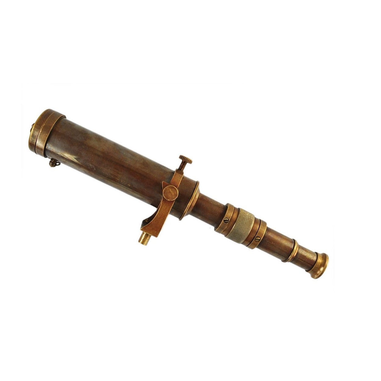 Antique Maritime Brass Telescope with Adjustable Tripod Stand Best Home Decor Collectible Item - front_view