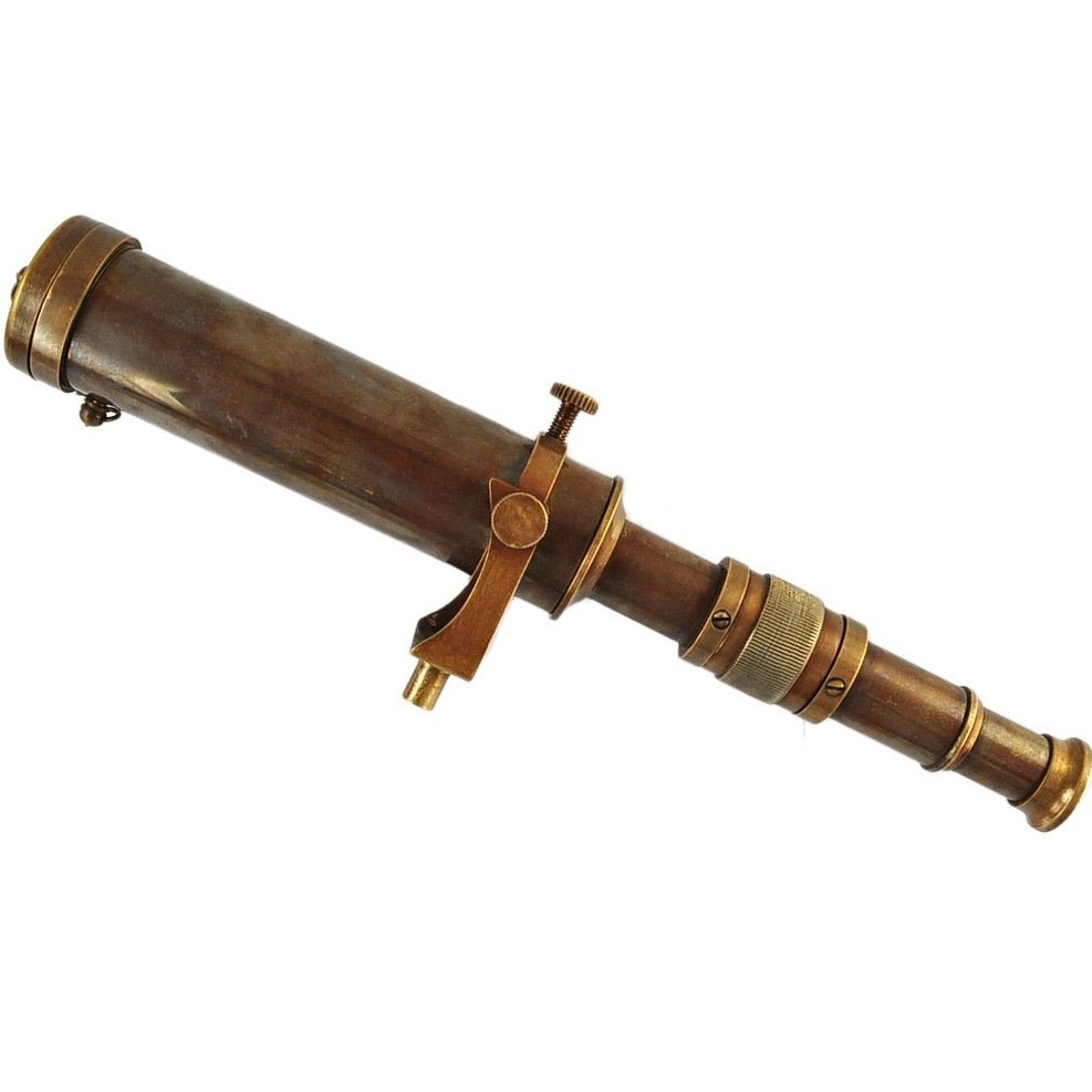 Antique Maritime Brass Telescope with Adjustable Tripod Stand Best Home Decor Collectible Item - rear_view