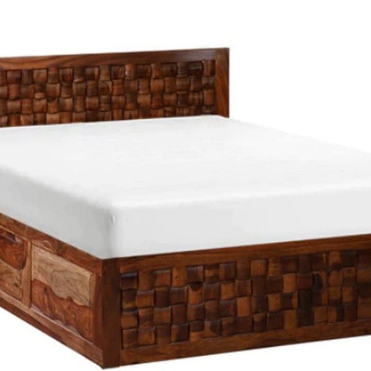 Melville Sheesham Wooden King Size Bed - rear_view