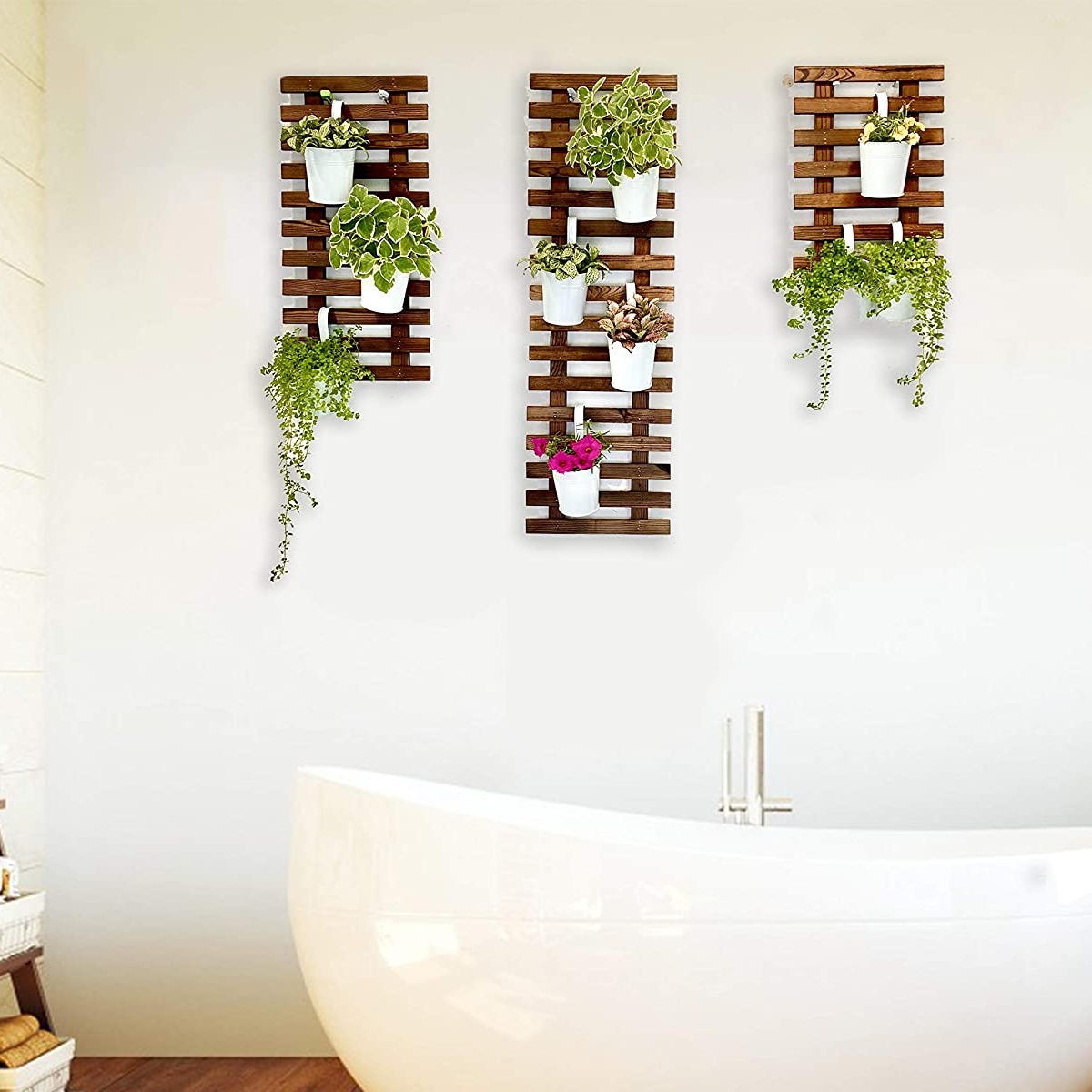 Wooden Hanging Planter (Set of 3)