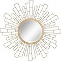 Decorative Antique Gold Geometric Metal Wall Mirror - rear_view